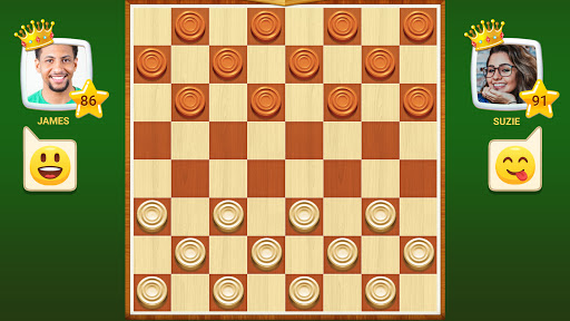 A digital representation of the classic game of checkers, evoking nostalgia and strategic thinking.