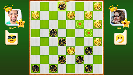 A digital representation of the classic game of checkers, evoking nostalgia and strategic thinking.