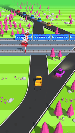 An exhilarating race through colorful streets, capturing the excitement and thrill of the Traffic Run game.