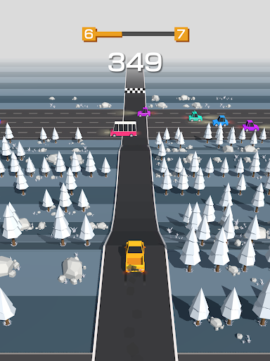 An exhilarating race through colorful streets, capturing the excitement and thrill of the Traffic Run game.