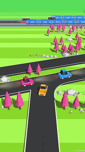 An exhilarating race through colorful streets, capturing the excitement and thrill of the Traffic Run game.