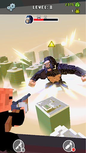 A thrilling depiction of a helicopter soaring through the sky, firing at colossal monsters below, embodying the excitement and danger of the Monster Helicopter Shooting Game.