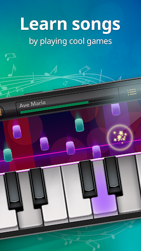 A vibrant depiction of a person joyfully playing a digital piano on a mobile app, capturing the essence of musical exploration and creativity.