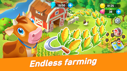 A serene farm scene depicting tranquility and mental wellbeing, symbolizing the harmony and peace found in the Goodville game.