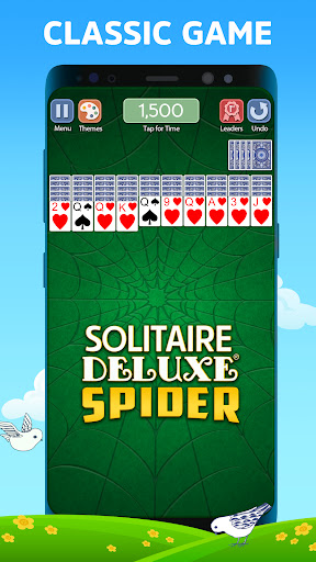 A captivating digital rendition of Spider Solitaire, evoking nostalgia and excitement for card game enthusiasts.