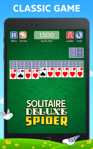 A captivating digital rendition of Spider Solitaire, evoking nostalgia and excitement for card game enthusiasts.