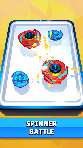 An intense and strategic battle of spinning tops, evoking excitement and competitive spirit.