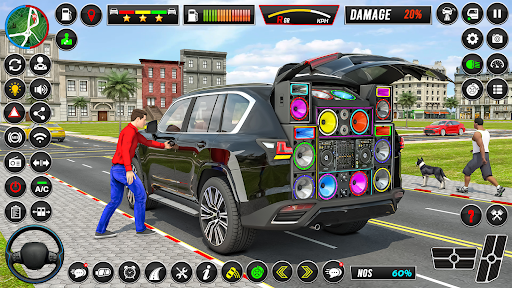 A thrilling car parking game scene showcasing a player maneuvering a car into a tight parking spot, creating a sense of challenge and excitement.