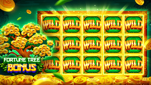 A thrilling moment in a virtual casino with flashing slot machines and a jackpot win, capturing the excitement and allure of Grand Cash Slots.