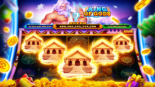 A thrilling moment in a virtual casino with flashing slot machines and a jackpot win, capturing the excitement and allure of Grand Cash Slots.