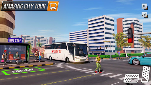 A thrilling bus driving and parking adventure in a bustling city setting, illustrating excitement and challenge.