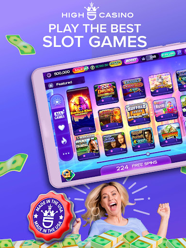 Excitement and thrill of playing slot games at High 5 Casino, vibrant and engaging.