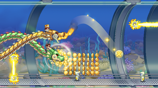 Experience the thrill of flight and adventure with Jetpack Joyride, a vibrant and engaging mobile game that promises endless fun.