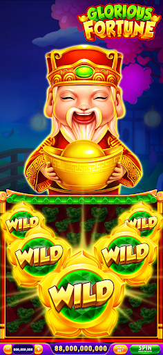 Exciting and colorful depiction of casino slot machines, capturing the thrilling and immersive experience of Happy Sky Slots.