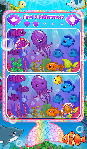 A child joyfully interacting with a colorful and engaging mermaid-themed mobile app, representing wonder and creativity.