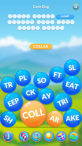 A vibrant and colorful depiction of a word puzzle game, filled with engaging challenges and vocabulary-building fun.