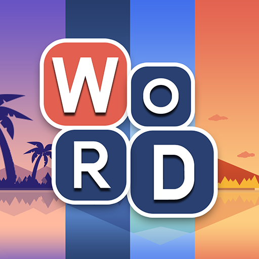 A vibrant and colorful depiction of a bustling town filled with words and letters, symbolizing the excitement and challenge of Word Town.