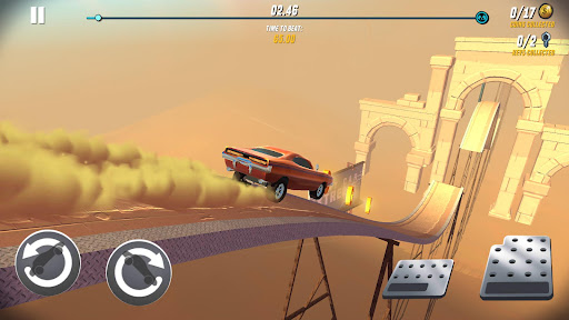 A thrilling ride through stunning landscapes and daring car stunts, capturing the essence of excitement and adventure in Stunt Car Extreme.