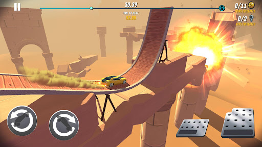 A thrilling ride through stunning landscapes and daring car stunts, capturing the essence of excitement and adventure in Stunt Car Extreme.