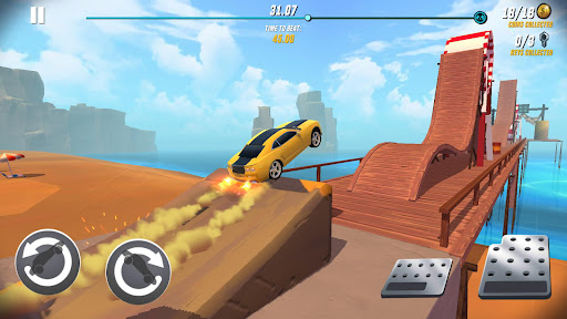 A thrilling ride through stunning landscapes and daring car stunts, capturing the essence of excitement and adventure in Stunt Car Extreme.