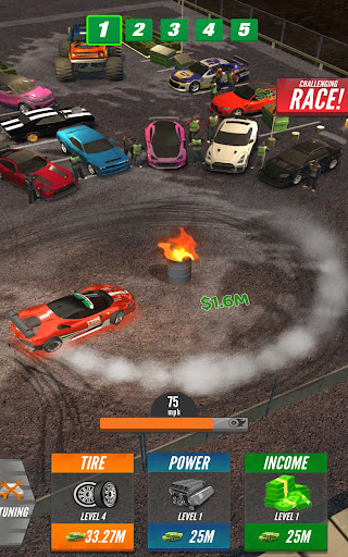 An exhilarating race car speeding through a vibrant cityscape, symbolizing the excitement and thrill of the Drift to Drag racing game.