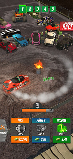 An exhilarating race car speeding through a vibrant cityscape, symbolizing the excitement and thrill of the Drift to Drag racing game.