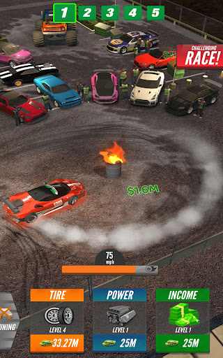 An exhilarating race car speeding through a vibrant cityscape, symbolizing the excitement and thrill of the Drift to Drag racing game.