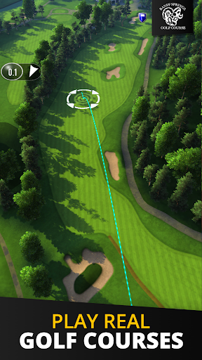 A thrilling golf game experience on mobile, capturing the essence and excitement of playing golf on lush, realistic courses.