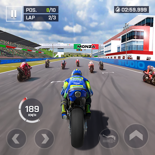 Experience the thrill and excitement of high-speed motorcycle racing through stunning tracks and customizable bikes in Moto Racing.