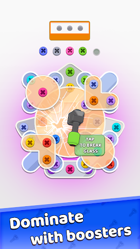 A playful and challenging brain teaser game that invites players to solve intricate puzzles with screws and bolts, offering a delightful escape into a world of mental stimulation and fun.