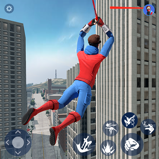 A thrilling image of a superhero swinging through a city, symbolizing adventure and excitement.