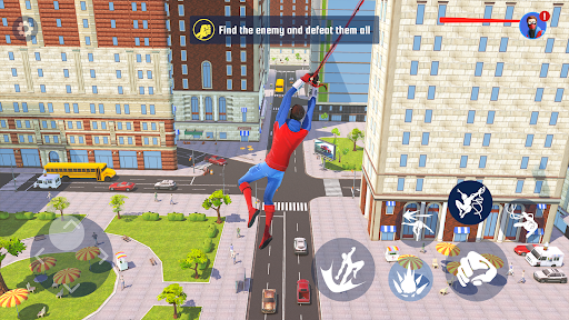 A thrilling image of a superhero swinging through a city, symbolizing adventure and excitement.