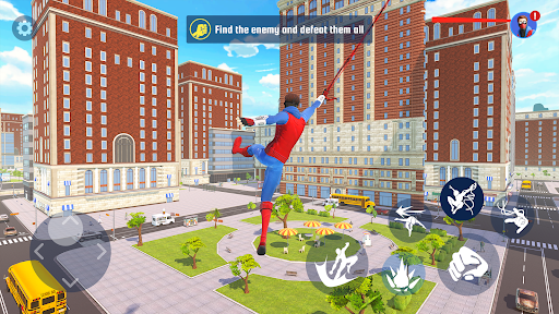 A thrilling image of a superhero swinging through a city, symbolizing adventure and excitement.