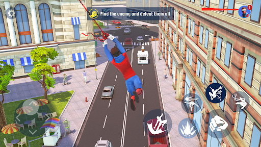 A thrilling image of a superhero swinging through a city, symbolizing adventure and excitement.