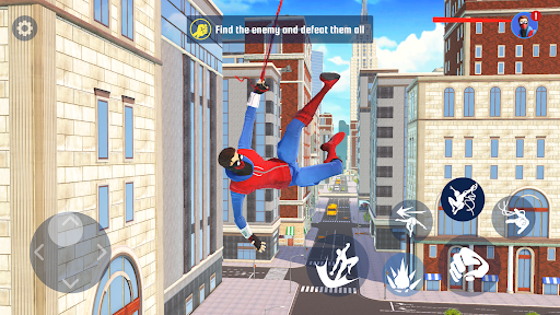 A thrilling image of a superhero swinging through a city, symbolizing adventure and excitement.