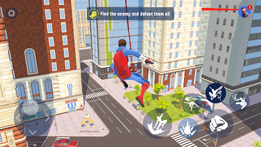 A thrilling image of a superhero swinging through a city, symbolizing adventure and excitement.