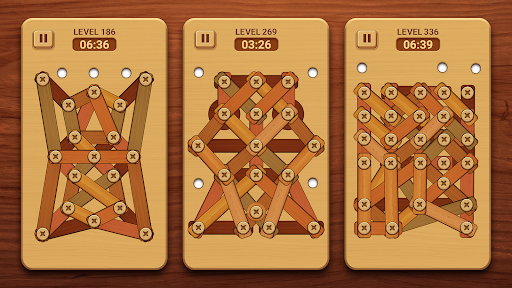 A serene wooden puzzle game board, evoking tranquility and mental challenge.