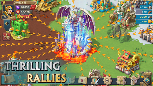 A thrilling battle scene from Lords Mobile, showcasing heroes clashing in an epic strategic fight, capturing the excitement and intensity of the game.