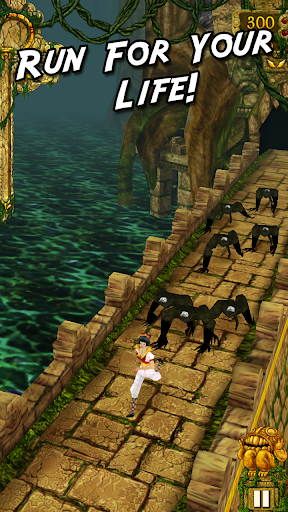 A thrilling chase through ancient ruins, capturing the essence of adventure and excitement in Temple Run.