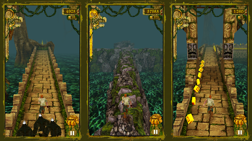 A thrilling chase through ancient ruins, capturing the essence of adventure and excitement in Temple Run.