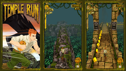 A thrilling chase through ancient ruins, capturing the essence of adventure and excitement in Temple Run.