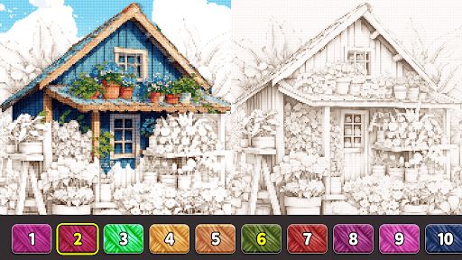 A cozy digital crafting scene where creativity flows seamlessly, as warm hues blend with intricate patterns, evoking a sense of peaceful accomplishment.