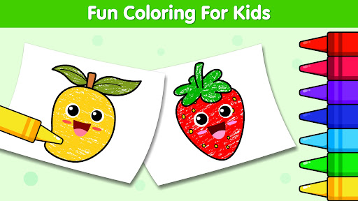 A joyful child immersed in a coloring game, radiating creativity and concentration.