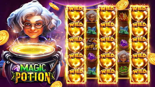 A vibrant and thrilling visual of a mobile screen with colorful slot machines, coins, and jackpots, capturing the essence of excitement and fortune.