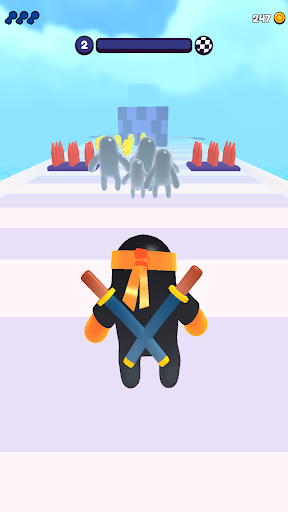 A colorful and dynamic scene from Blob Clash, showcasing strategic gameplay with vibrant blob characters making their move on the game board, illustrating the excitement and challenge of the game.