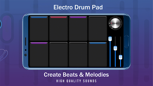 A vibrant image of a person enthusiastically playing music on a digital drum pad, capturing the joy and creativity of musical expression.