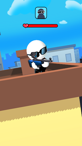 A sniper poised on a rooftop, aiming through a scope, representing precision and stealth in a high-stakes environment.