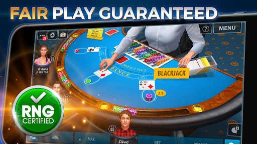 A vibrant and immersive mobile blackjack game experience with realistic casino elements, engaging gameplay, and strategic card play.