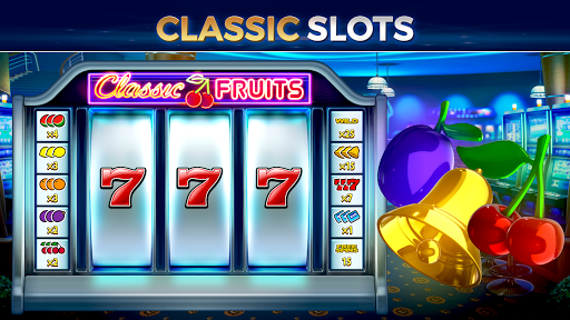 An exciting and vibrant casino atmosphere with slot machines, capturing the thrill and anticipation of hitting the jackpot.