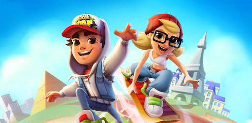 A thrilling chase through vibrant subway landscapes, capturing the excitement and adventure of the Subway Surfers game.